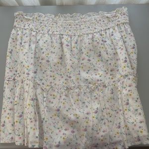 multi color floral skirt